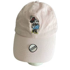 MINNIE MOUSE DISNEY PINK HAT ADULT ONE SIZE STRAP BACK CAP